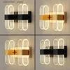 Wandlampen Moderne LED-wandlamp Goud Scandinavische stijl Blaker Verlichtingsarmatuur Gang Eetkamer Woonkamer Badkamer Acryl Binnen Home Decor Licht Q231127