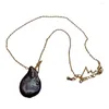 Hanger Kettingen 17'' Black Coin Keshi Parel Geel Goud Kleur Vergulde Collier Elegante Vrouwen Geschenken