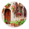 Wanduhren Italien Haus Blume Europäischen Stil Uhr Home Decor Schlafzimmer Silent Digital Für Kinderzimmer