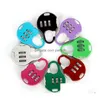 Novelty Items Color Mini Padlock For Backpack Suitcase Stationery Password Lock Student Children Travel Gym Locker Security Metal Ca Dhdsr