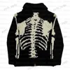 Men's Sweaters Winter men skulls oversized sweater punk hip hop pull homme women over size pullover warm knitted sweaters korean clothes Y2K T231127