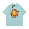 Drew Tshirt Men Designer T Shirt Smiley Sun Cards Tee Women Graphic Printing Tshirt Trend Letni Trend krótki rękaw