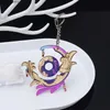 Belangrijkste ringen Genshin Impact Keychain Sangonomiya Kokomi Arms Everiasting Moonglow Anime Game Metal Ornament Toy Model Key Pendant Key Chains J230427