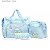 Sacos de fraldas 4 Pçs / set Tote de alta qualidade Sacos de fraldas de ombro Durável Bolsa de fraldas Múmia Mãe Bolsa de bebê Maternidade Bolsa MaternidadeDiaper Bags Q231127