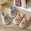 Zapatillas para niños zapatillas de algodón de algodón zapatos para niños tibios lindos dibujos animados no impermeables niña suave bebé 231127