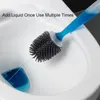 Brosses AHAWILL Brosse de toilette en silicone sans coins morts Lavage domestique Nettoyage des toilettes Poils doux Recharge créative Accessoires de salle de bain