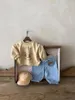 Hosen Koreanische Baby Jeans Frühling Herbst Kleinkind Jungen Mädchen Hosen Einfarbig Lose Denim 0-3Y Kinder Allgleiches Casual