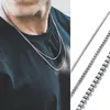 Stränge Saiten 1 BIS 3 MM DICKE EDELSTAHL-KASTENKETTE HALSKETTE FÜR MÄNNER SCHMUCKGLIEDER CHOKER MIT 18 BIS 24 ZOLL 230426