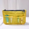 Cosmetische tassen Tote Bag voor vrouwen Dubbele ritsopslag Make -up Toiletartikelen Grote Nylon Travel Kit Insert Organisator Beauty