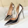 Buty mody 2024 40 Dress Woman Pumps Stoletto Kobiety Sexy Party Metal Pu High Heels 5 Kolor 57156 716