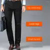 Herrenhose, Herrenanzug, gerade, hohe Taille, tiefer Schritt, verdickter Plüsch, warme Taschen, formelle Business-Stil, Vater, Bürohose