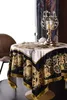 Retro Tablecloths for Dining Table Rectangular Round Tassels Jacquard Floral Chair Cover Table Cover Party Events Home