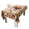 Tafelkleed Boheemse tafelkleed rechthoekige bloemen Ptotection Cover Anti-Dust Dining for Picnic Camping Kitchen Party