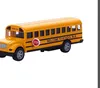 Diecast Model School Bus Children Car Simulation Off road Vehicle Pull Back Decoration Ornaments Collection Toys For 231124