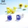 Orecchini a bottone Kuololit Diaspore con pietre preziose per donna Argento sterling 925 Tanzanite Smeraldo Morganite Acquamarina Rubino Zaffiro 230426