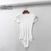 Kvinnors jumpsuits rompers Bradely Michelle Summer Sexy Women Slim Short-Sleeve O-Neck Topps Bodysuits Female Rompers Streetwear Jumpsuits 230426