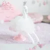 Pluche poppen luxe speelgoed kind ballerina swan geboren babydansen zoet verjaardagscadeau voor meisjes mogo roze wit 230427