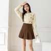 Dresses Lucyever Fashion High Waist Pleated Skirts Women 2022 Spring Summer Corduroy Mini Skirts Woman Korean Black Brown Short Skirt