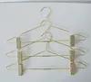 Klädlagringsgarderob Nordisk stil Rose Gold Metal Pants Hangers With Clips Kläder Kjol Display Rack för butiksarrangör SN3894 -KLOTH