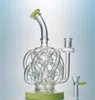 2021 Unique Design 12 Recycler Hookahs Tube Glass Bong Vortex Dab Oil Rigs Super Cyclone Waterpiopes Bongs Rig Inline Perc Withj B9694974
