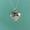 Ism S Sterling Sier Love Brand Necklace Glossy Large Simple Temperament Rose Lighing Pattern Pendant