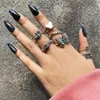 three Cluster Rings Nail ring rings designer for women gifts for men mens ring heart ring alloy love finger design joint ring three piece set unisex silver wholesale