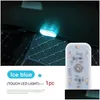 Car Badges Led Touch Light Mini Wireless Interior Lighting For Door Foot Trunk Storage Box Usb Charging Mobile Atmosphere Lamp Drop De Ot9Id