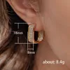 Hoop Huggie Huitan Korean Fashion Paved CZ Hoop Earrings for Women Metal Silver ColorGold Color Simple Versatile Girls Earrings Jewelry 230426