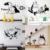 Autocollants muraux de dessin animé Totoro pour chambre d'enfants, sparadrap de décoration pour chambre à coucher, en PVC amovible, affiche d'anime 2116865