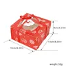 Gift Wrap 12PCS Christmas 4 hole gift Boxes for Holiday Pastries Cupcakes Brownies Christmas paper Bakery cookie Treat Boxes 231127