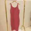 Grundläggande avslappnade klänningar Designer Designer Double F Graved Letter Jacquard Suspender Dress kjol Set Women's Suer New Casual Two-Pie 8E10 NTLA