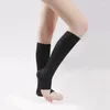 Sports Socks Unisex Compression Stockings Knee High Open Toe Support 18-21mm