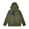 Herrenjacken 2023 Mantel: Frühling Herbst Air Layer Baumwolle Strickpullover mit Kapuze und Reißverschluss Athleisure Top Jacke Militärische Freizeitmäntel