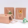 Geschenkwikkeling 10/30 stks Kraft Paper Tote Bag Holiday Party Favor Birthday Wedding Portable herbruikbare verpakking