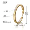 Women Slim Hoops 18K Yelow White Gold Plated Groud Round Round Cz Hoops for Girls Women for Party Party Wonderful Birthday Gift