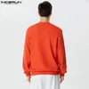 Suéter masculino masculino suéter sólido oco de malha outono casual pullovers irregulares homens streetwear moda masculina roupas incerun S-5XL 231127