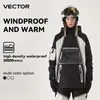 Skiing Suits VECTOR Ski Jacket Men's and Women's Single Board Double Board Loose Warm Windproof Waterproof Professional Ski Jacket 231127