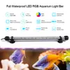 Lightings Waterproof LED Aquarium Lights Fish Tank Light Bar Blue/White 19/29/39/49CM Submersible Underwater Clip Lamp Aquatic Decor EU