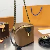 Torebki designerskie torby łańcuchowe Kobiety mini luksusowe projektanci Crossbody Bag Ladies Fashion Brown Flower torebka z zamkiem 231115