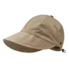 Chapéus largos de aba rápida Máscaras portáteis de suspensão portátil Capfeta de chapéu de sol do sol do sol da praia