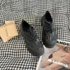 Designer-Turnschuhe, Modemarke, Freizeitschuhe, klassische Damen-Schuhe aus echtem Leder, Kalbsleder, Nähte, mehrfarbig, flache Schuhe, Retro, vielseitige Schnürschuhe mit hoher Plateausohle