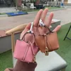 Pure Color Mini Picotin H Bag Pendant Högkvalitativ PU Keychain Lipstick Fall Earphone Väska Pendant Car Keychain Pendant Decoration