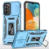 Casos de telefone anti-choque de nível militar para o Samsung Galaxy A32 4G A42 A52 A72 5G com capa de câmera deslizante Casa de kickstand Magnetic Carter Shell