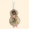 Plüsch-Schlüsselanhänger Exquisite Straußenkette, vollständig gefüllter Anhänger, dh Puppenring, Tasche, hängende Verzierung 230427