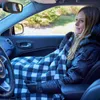 車の加熱毛布12v車電気毛布高速暖房フリースフリース旅行スローキャンプ用の車のポータブル加熱スロー