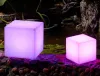 PE Plastic LED Cube Stool RGBW Wireless Hotel Decoration LED Furniture Waterproof Garden Glowing Stool Cube Remote Control Chair