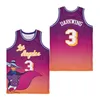 Movie 3 Cartoon Darkwing Film Maglie da basket Retro 1992 LA Los Angeles Per gli appassionati di sport Puro cotone traspirante Vintage HipHop Pullover College Ricamo Estate