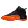 Jumpman 12 12S Brilliant Orange Basketball Shoes University Black University Gold Cherry Wolf Gray Gamma Blue Taxi Fiba Playoffs Low Easter Sports Sneakers المدربين للرجال