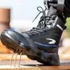 Sapatos de Segurança Homens Sapatos de Segurança de Cano Alto Tênis Leves Biqueira de Aço Botas de Segurança de Trabalho Masculino Calçado de Trabalho de Construção Calçado de Proteção 230426