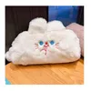 Mignon dessin animé coréen en peluche porte-crayon Kawaii étudiant papeterie haute capacité fournitures scolaires sac en laine d'agneau